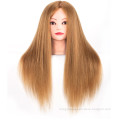 Salon Long Hair Mannequin Training Head With Clamp Hairdressing Dolls Real Human Hair Mannequin Mannequin Training Head